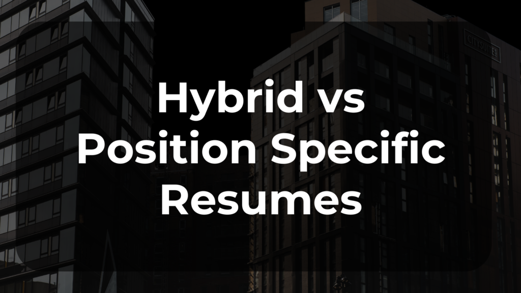 hyrbid resume for HR